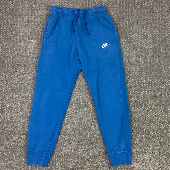 Nike Sportswear Club Fleece Joggers Sweatpants Men's Medium Blue Gym Running - Picture 1 of 15
